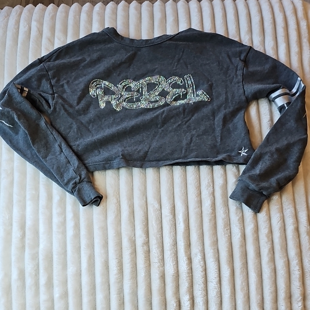 Rebel Gray Cropped Sweater